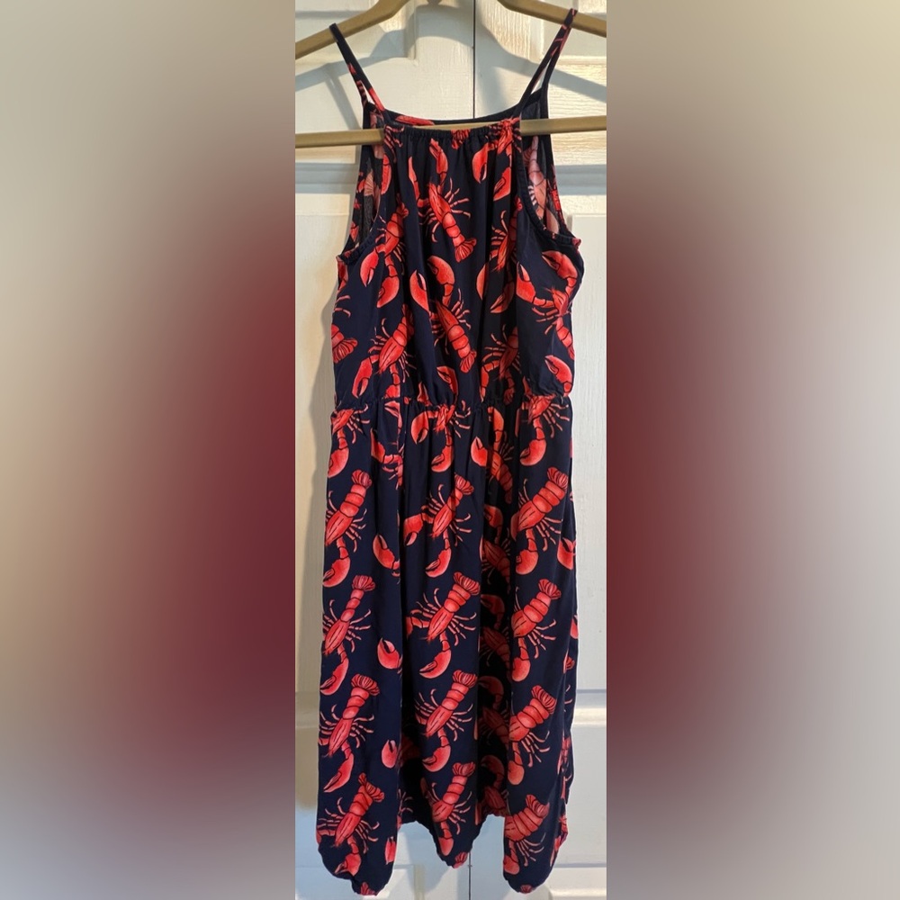 Navy & Red 🦞 Lobster Sundress with Red Lobster Print - Picture 5 of 6